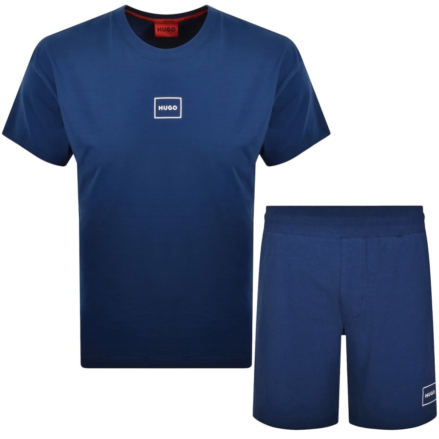 Image number 1 for HUGO Laze Short Set Medium Blue