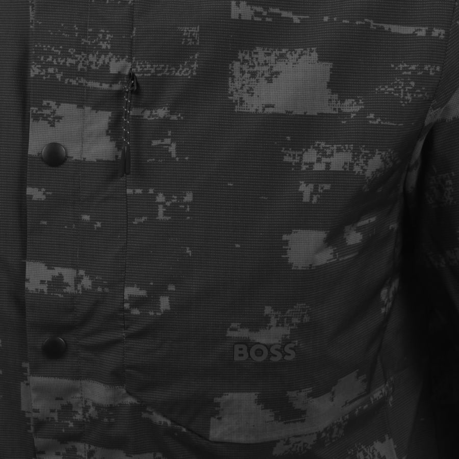 Image number 3 for BOSS Globe Print Short Sleeved Shirt Black