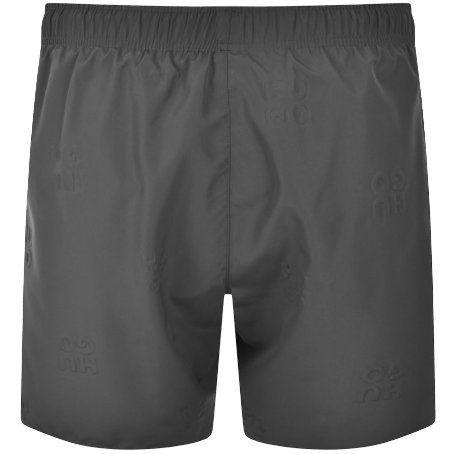 Image number 2 for HUGO Tonal Logo Swim Shorts Grey