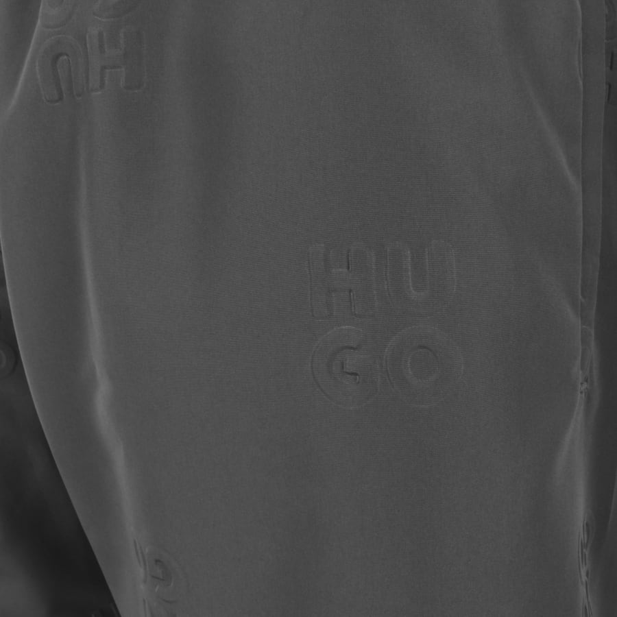 Image number 3 for HUGO Tonal Logo Swim Shorts Grey