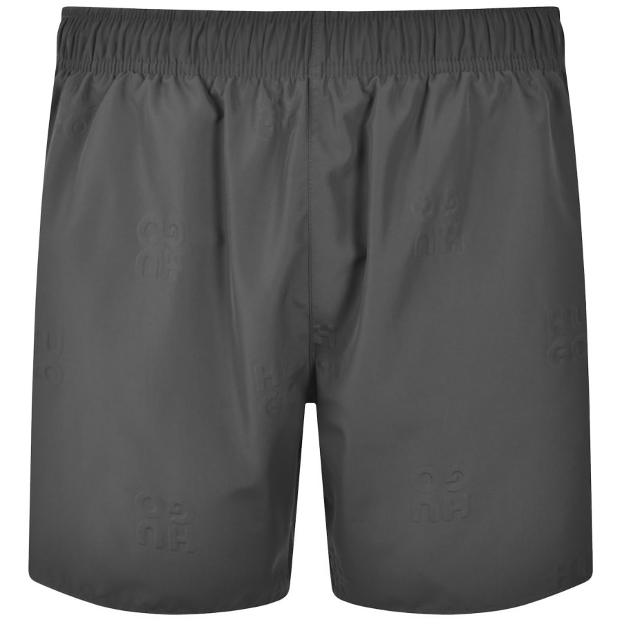 Image number 1 for HUGO Tonal Logo Swim Shorts Grey