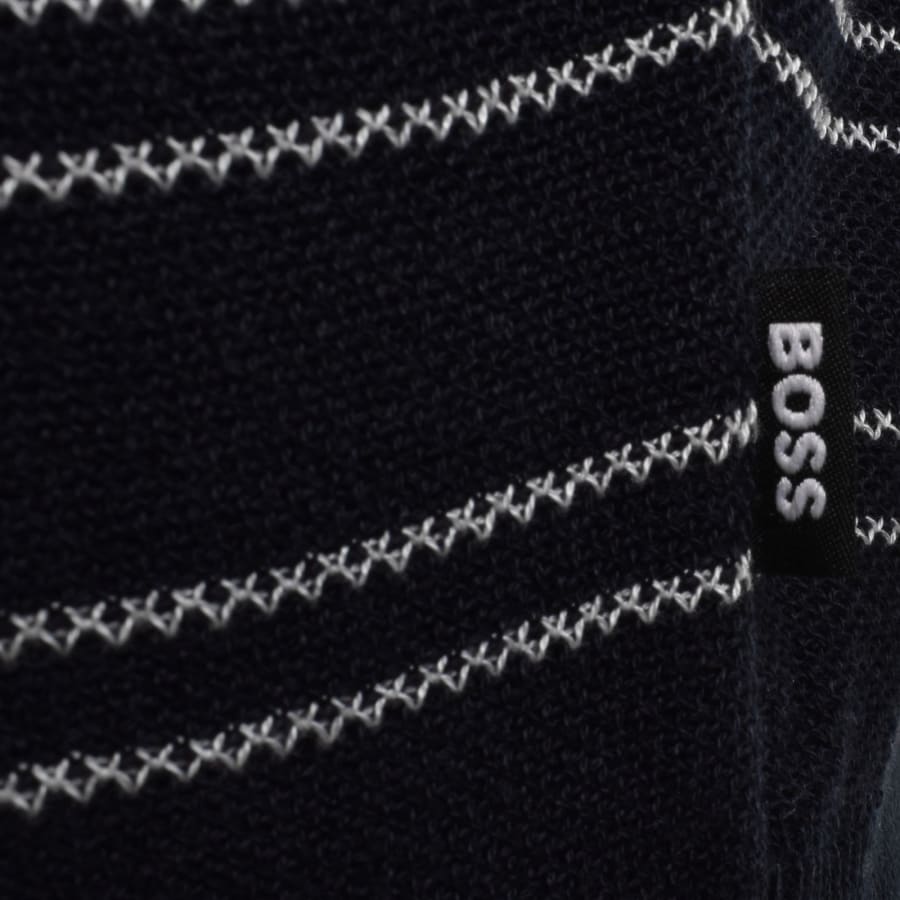 Image number 3 for BOSS Nalon Knit T Shirt Navy