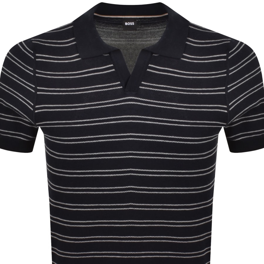 Image number 2 for BOSS Narciso Knit Polo T Shirt Navy