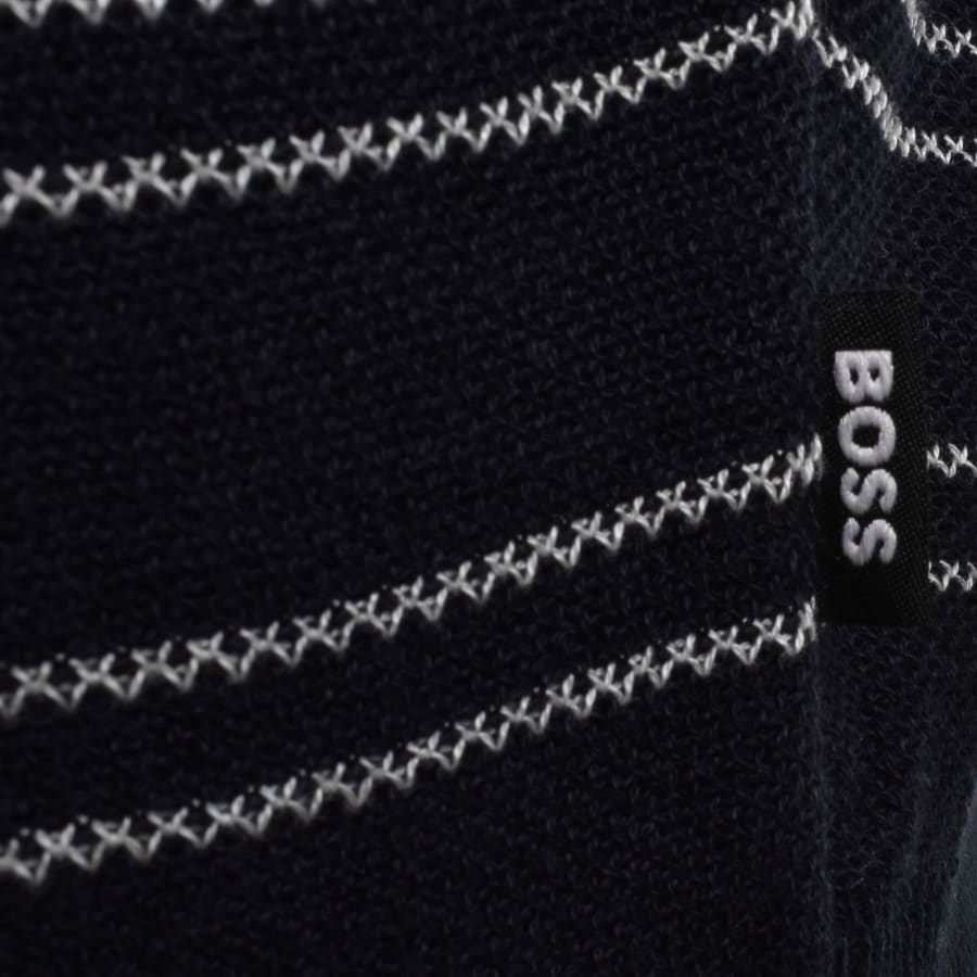 Image number 3 for BOSS Narciso Knit Polo T Shirt Navy
