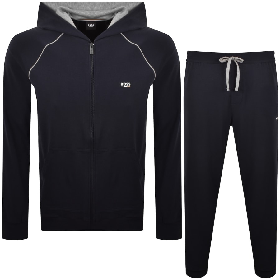 Image number 1 for BOSS Oliver Hooded Tracksuit Navy