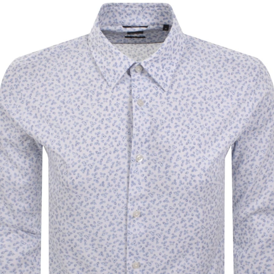Image number 2 for BOSS Roan Slim Fit Shirt Light Blue