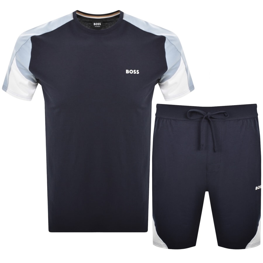 Image number 1 for BOSS Balance T Shirt And Short Set Navy