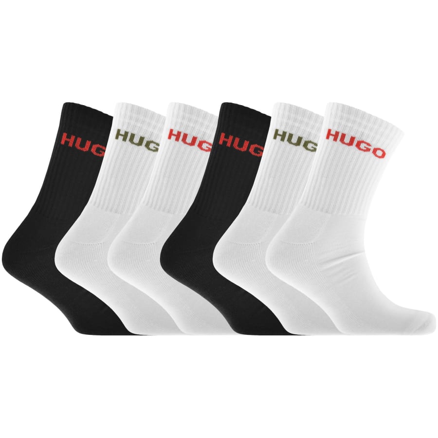 Image number 1 for HUGO 6 Pack Logo Socks