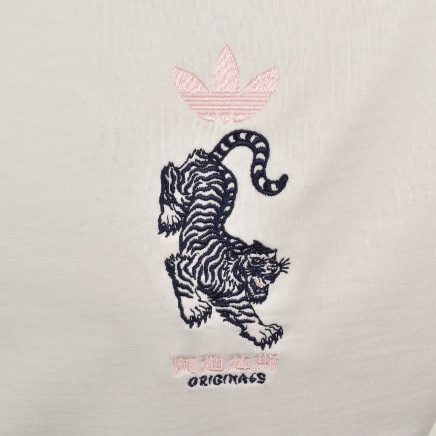 Image number 3 for adidas Originals Tiger Graphic T Shirt Core White