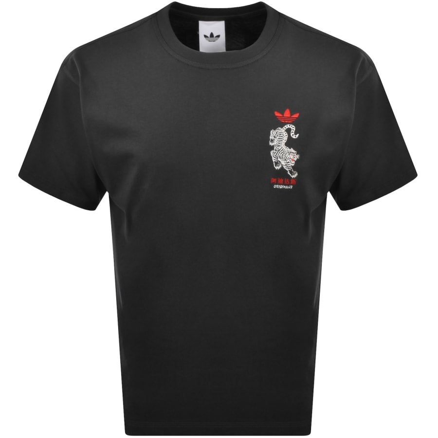 Image number 2 for adidas Originals Tiger Graphic T Shirt Black