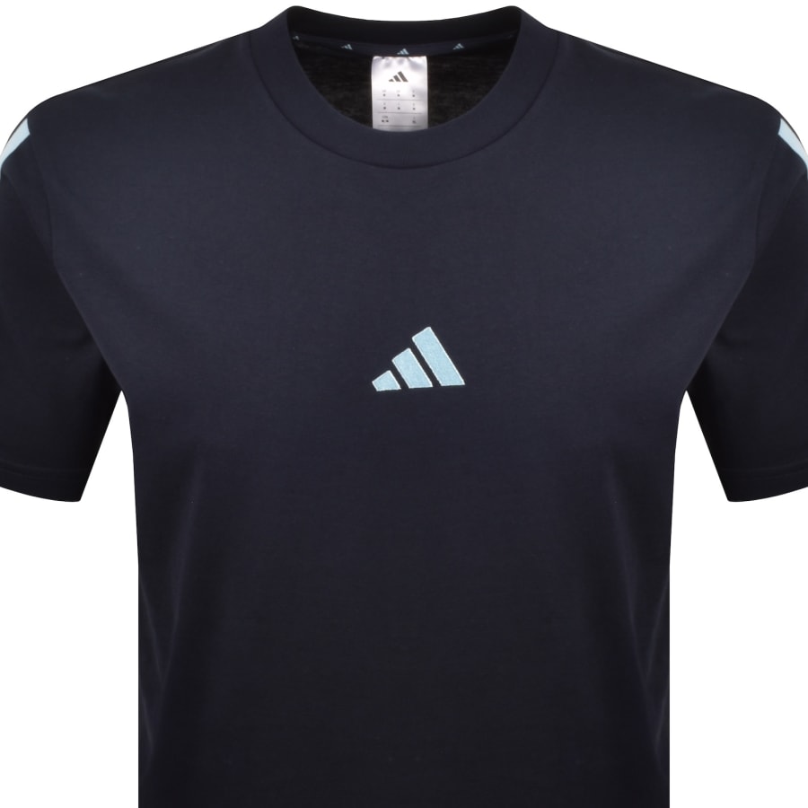 Image number 2 for adidas Sportswear 3 Stripes T Shirt Navy