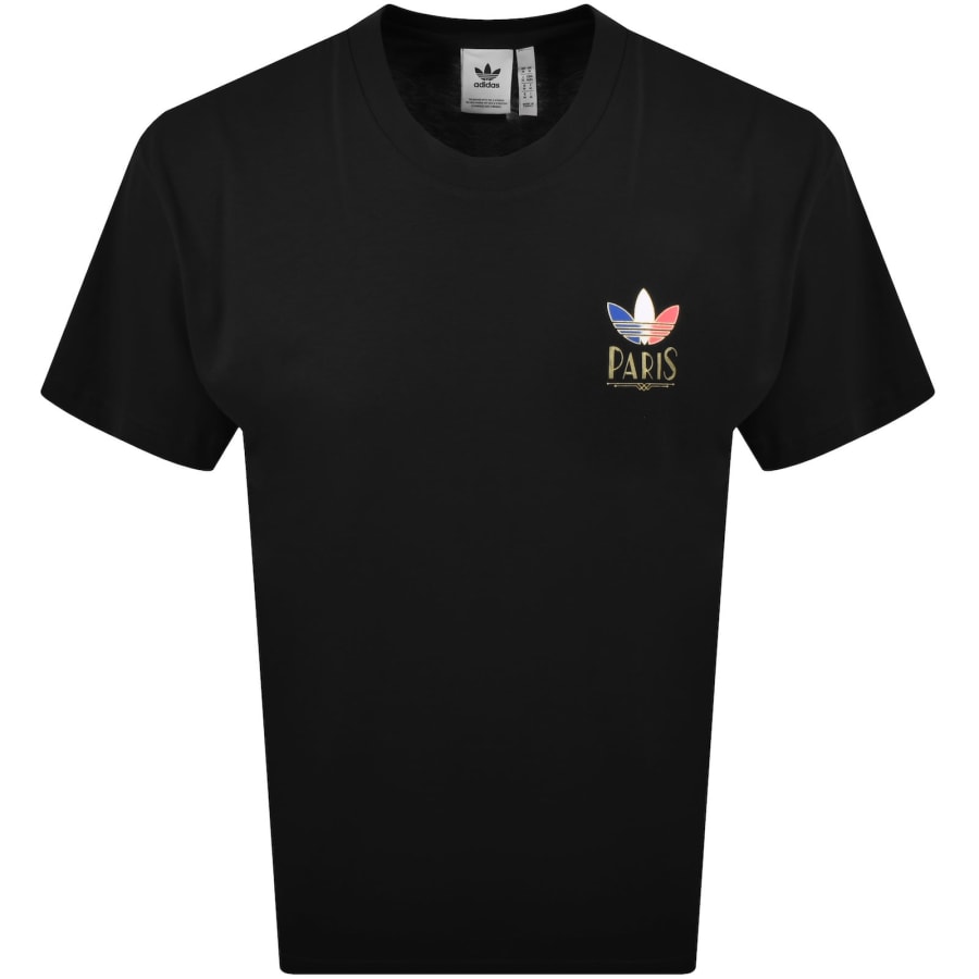 Image number 2 for adidas Originals Paris Artdeco Logo T Shirt Black