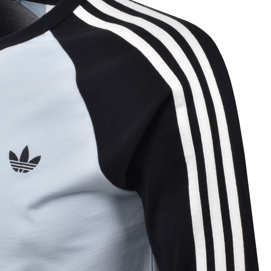 Image number 4 for adidas Originals 3 Stripes T Shirt Blue