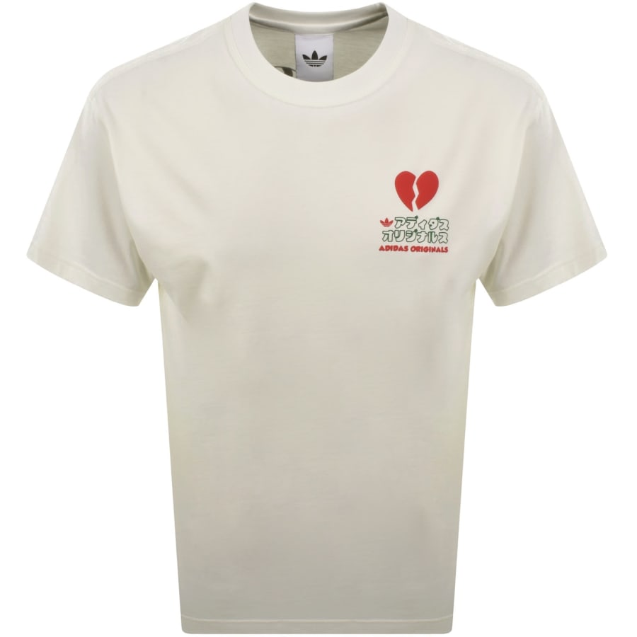 Image number 2 for adidas Originals V-Day Cat Graphic T Shirt White