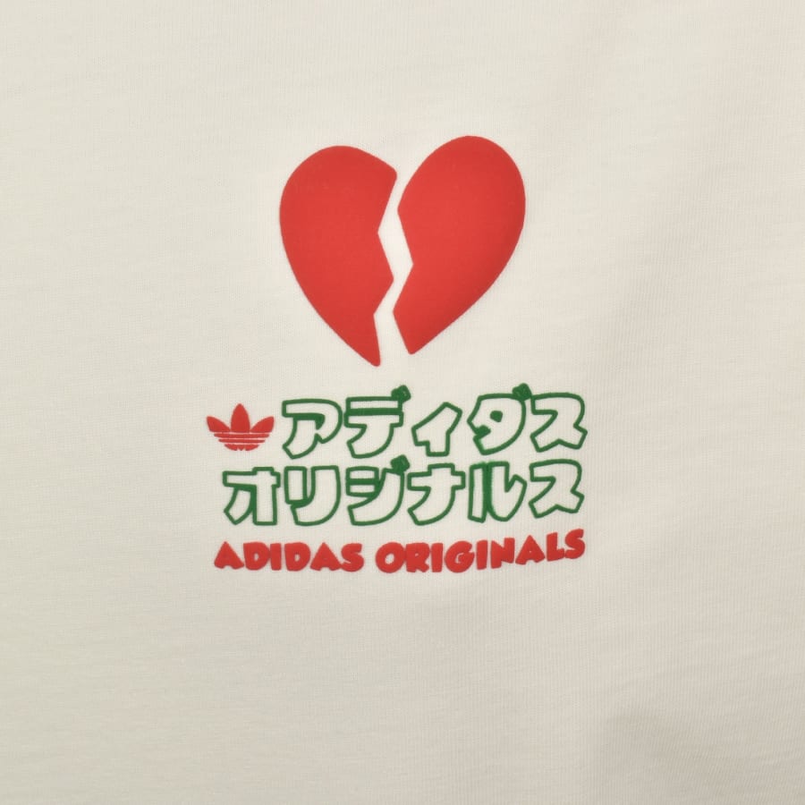 Image number 3 for adidas Originals V-Day Cat Graphic T Shirt White