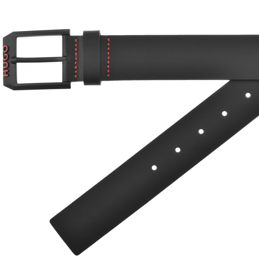 Image number 2 for HUGO Gelio Leather Belt Black