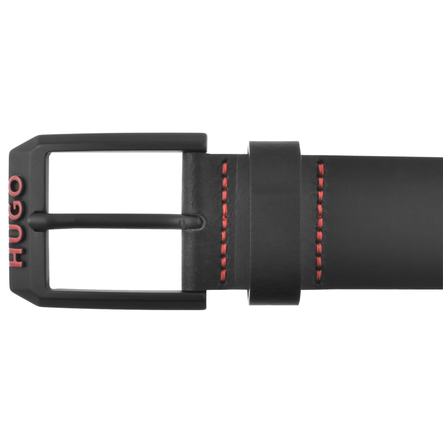 Image number 3 for HUGO Gelio Leather Belt Black