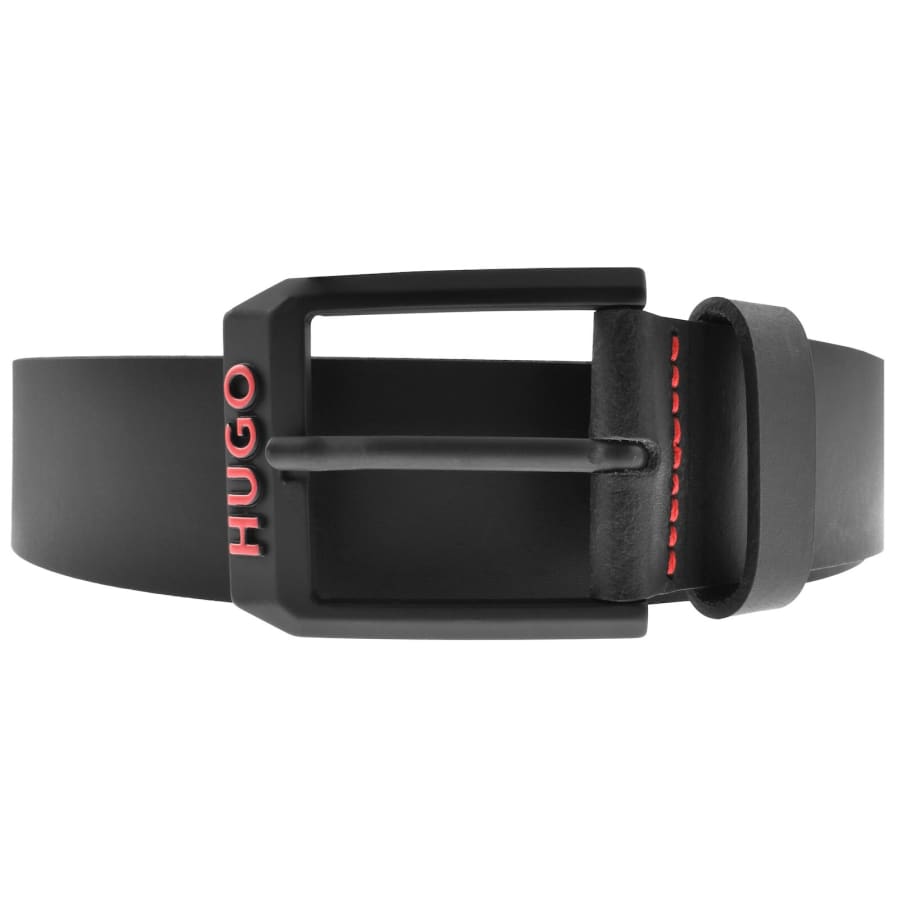 Image number 1 for HUGO Gelio Leather Belt Black