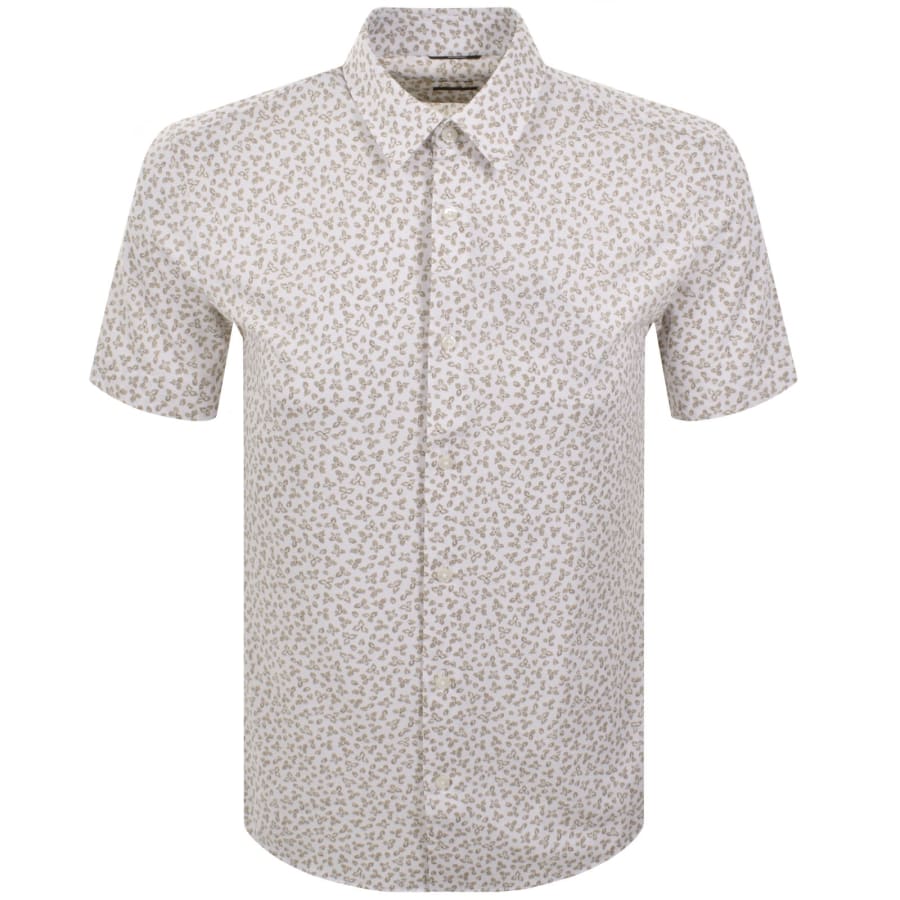Image number 1 for BOSS Roan Slim Fit Shirt Open Beige