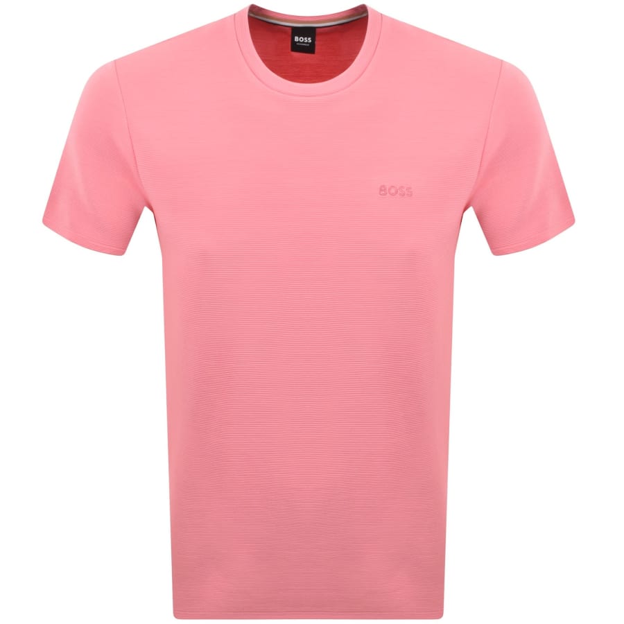 Image number 1 for BOSS Short Sleeve Rib T Shirt Pink