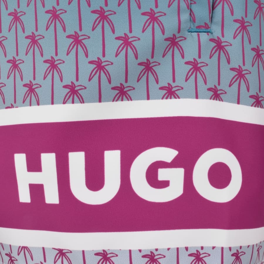 Image number 3 for HUGO Palms Swim Shorts Open Blue