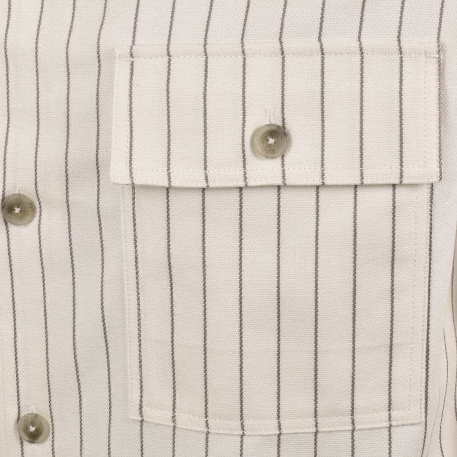 Image number 3 for HUGO Epoldo Overshirt Jacket Cream