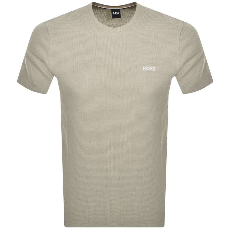 Image number 2 for BOSS Waffle Short Set Beige