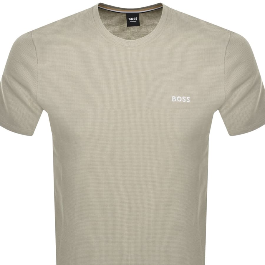 Image number 3 for BOSS Waffle Short Set Beige