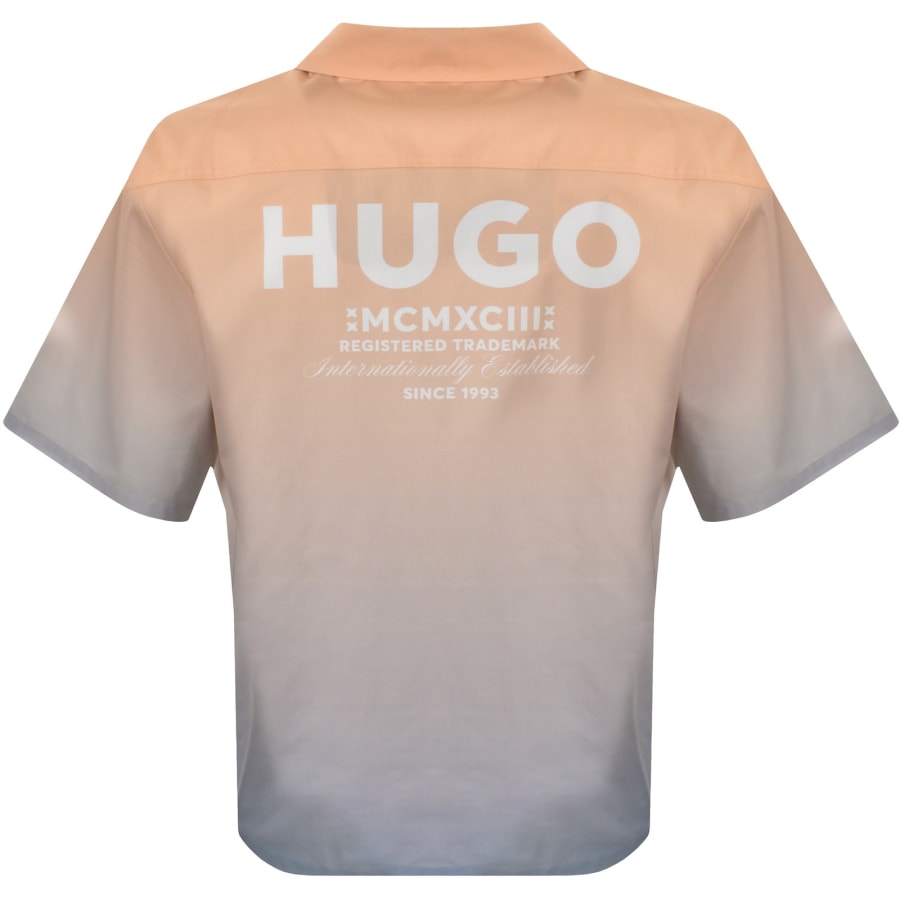 Image number 5 for HUGO Blue Gradient Shirt Pastel Orange