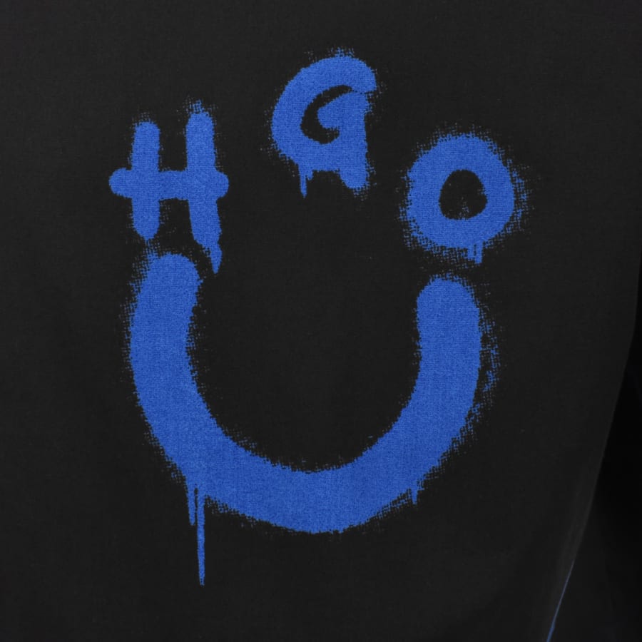 Image number 3 for HUGO Blue All Over Print Shirt Black