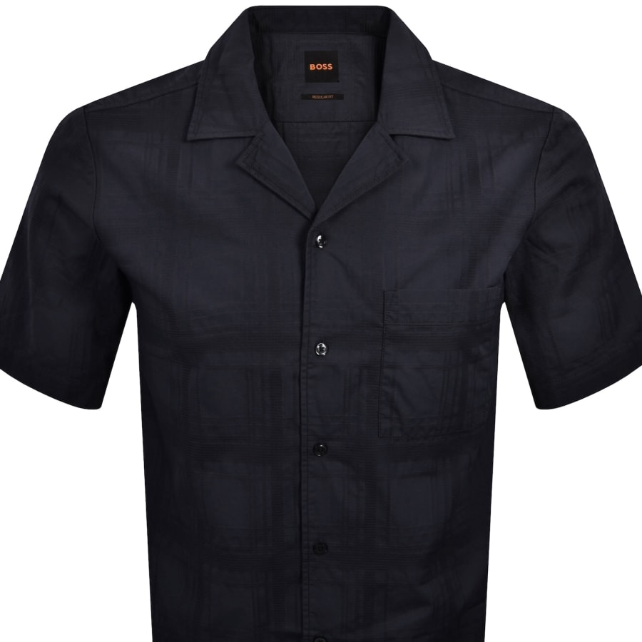 Image number 2 for BOSS Rayer M Short Sleeve Shirt Navy