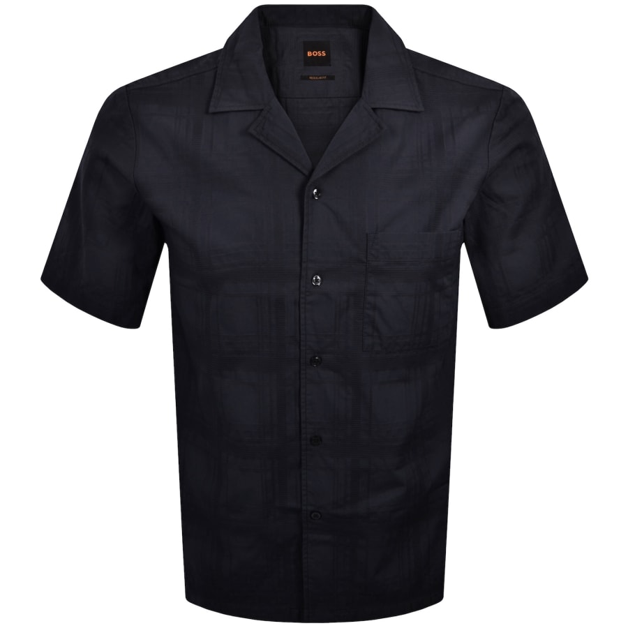 Image number 1 for BOSS Rayer M Short Sleeve Shirt Navy