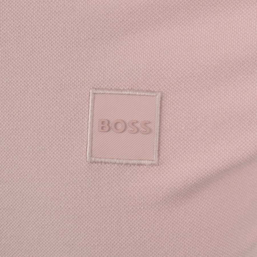 Image number 3 for BOSS Passerzip Polo T Shirt Light Pink