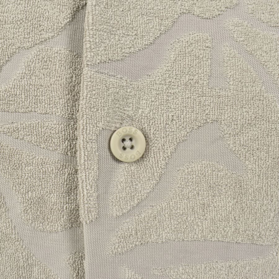 Image number 3 for BOSS We Flower Towel Polo Shirt Grey