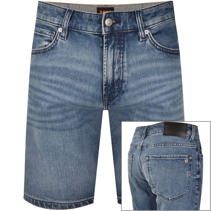 Image number 1 for BOSS Re Maine Denim Shorts Blue