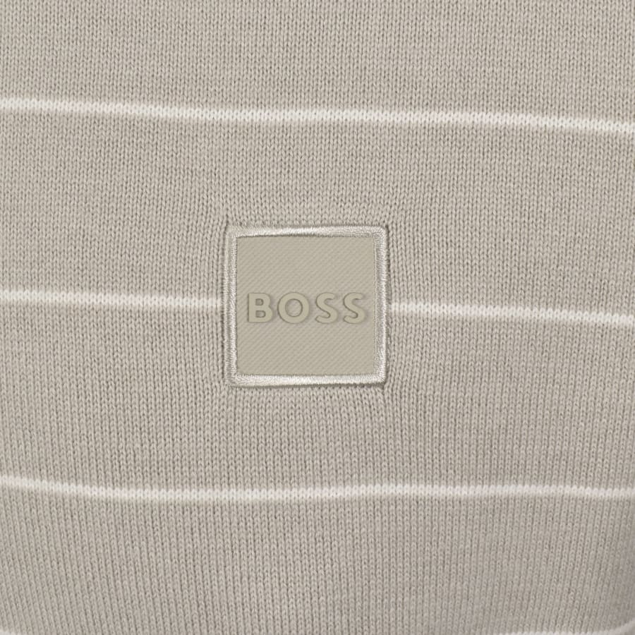 Image number 3 for BOSS Kanacho Knit T Shirt Open Grey