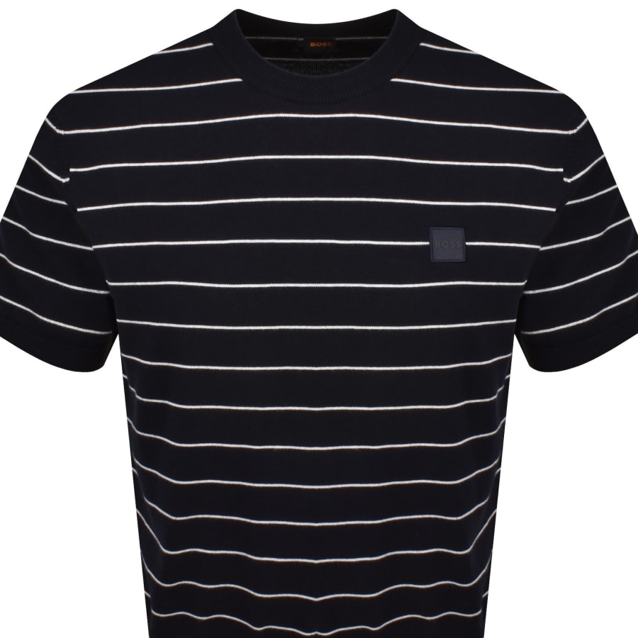 Image number 2 for BOSS Kanacho Knit T Shirt Navy