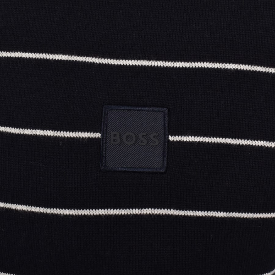 Image number 3 for BOSS Kanacho Knit T Shirt Navy