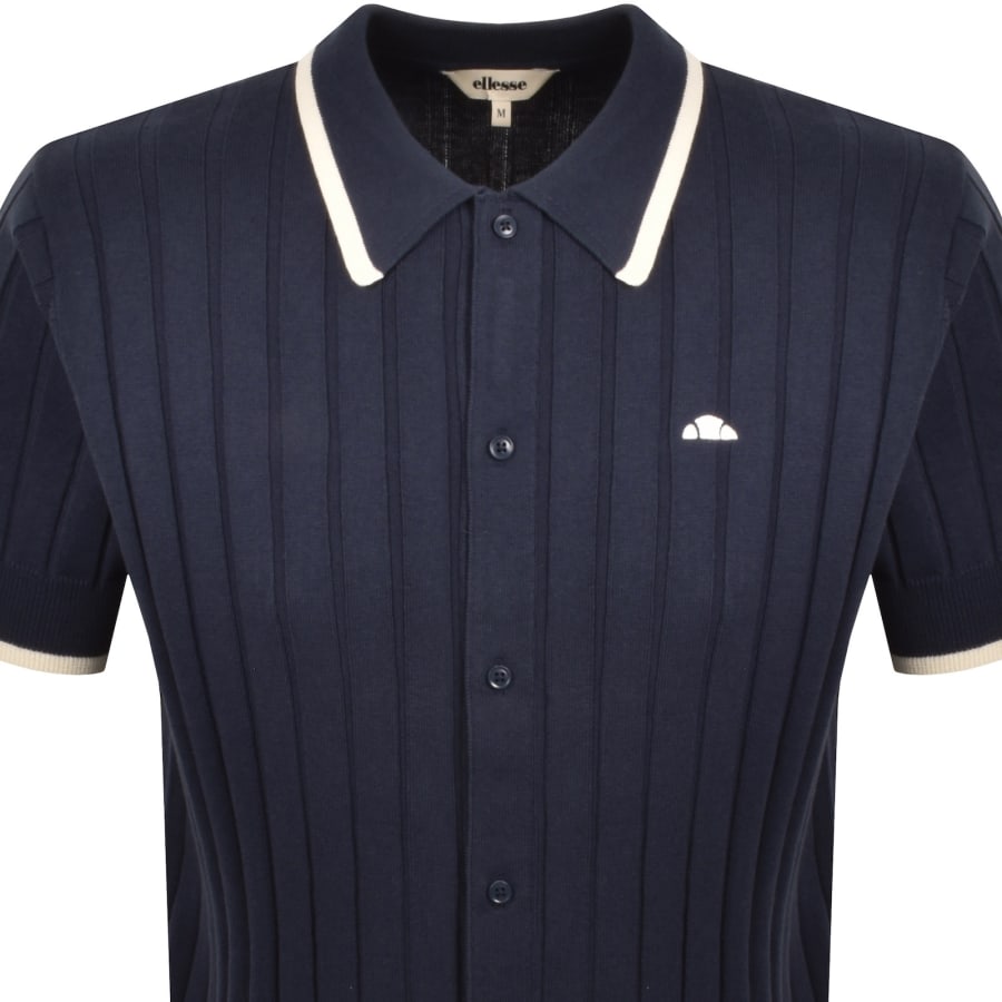 Image number 2 for Ellesse Corvari Knit Polo Shirt Navy