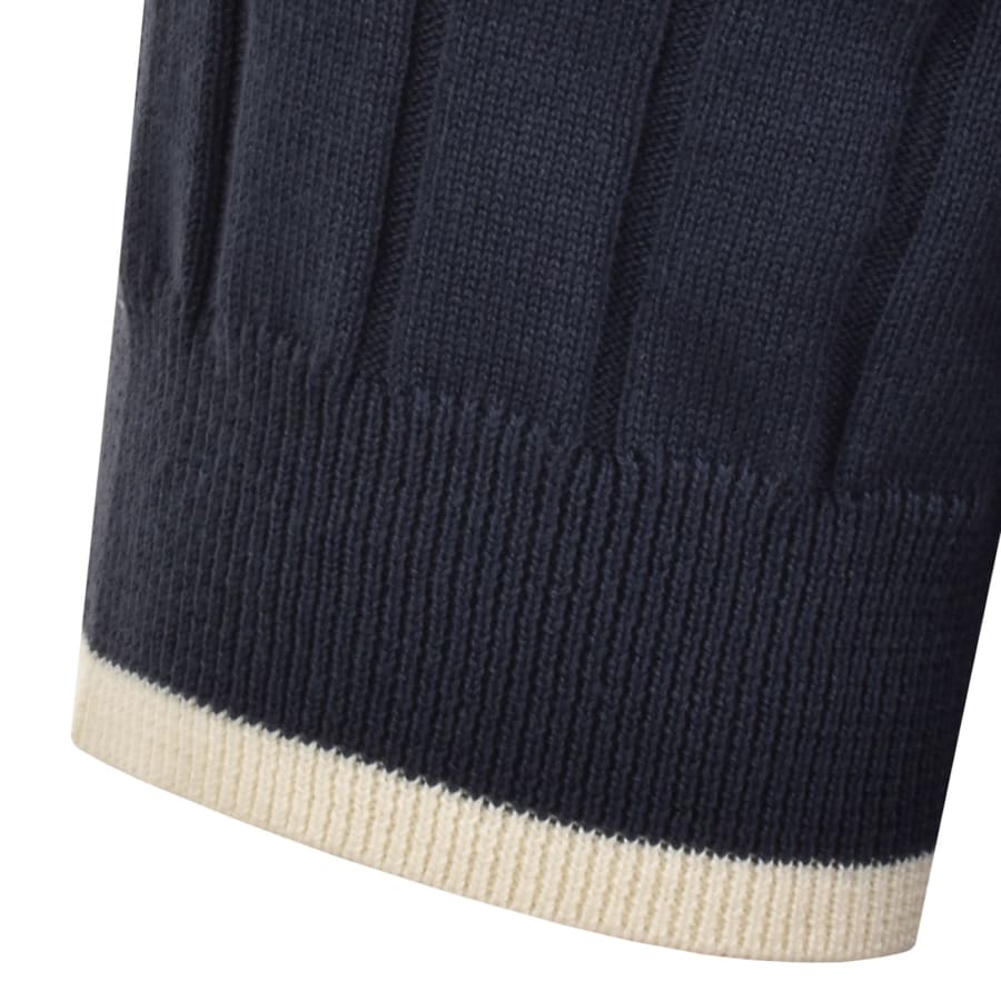 Image number 4 for Ellesse Corvari Knit Polo Shirt Navy