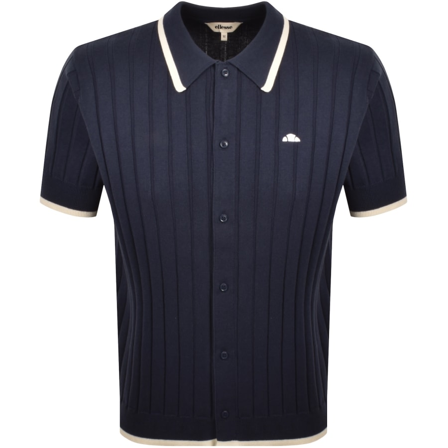 Image number 1 for Ellesse Corvari Knit Polo Shirt Navy