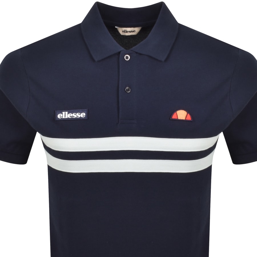 Image number 2 for Ellesse Muccia Polo T Shirt Navy