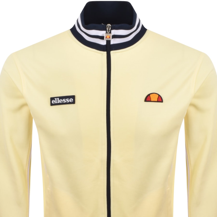 Image number 2 for Ellesse Milan Track Top Light Yellow