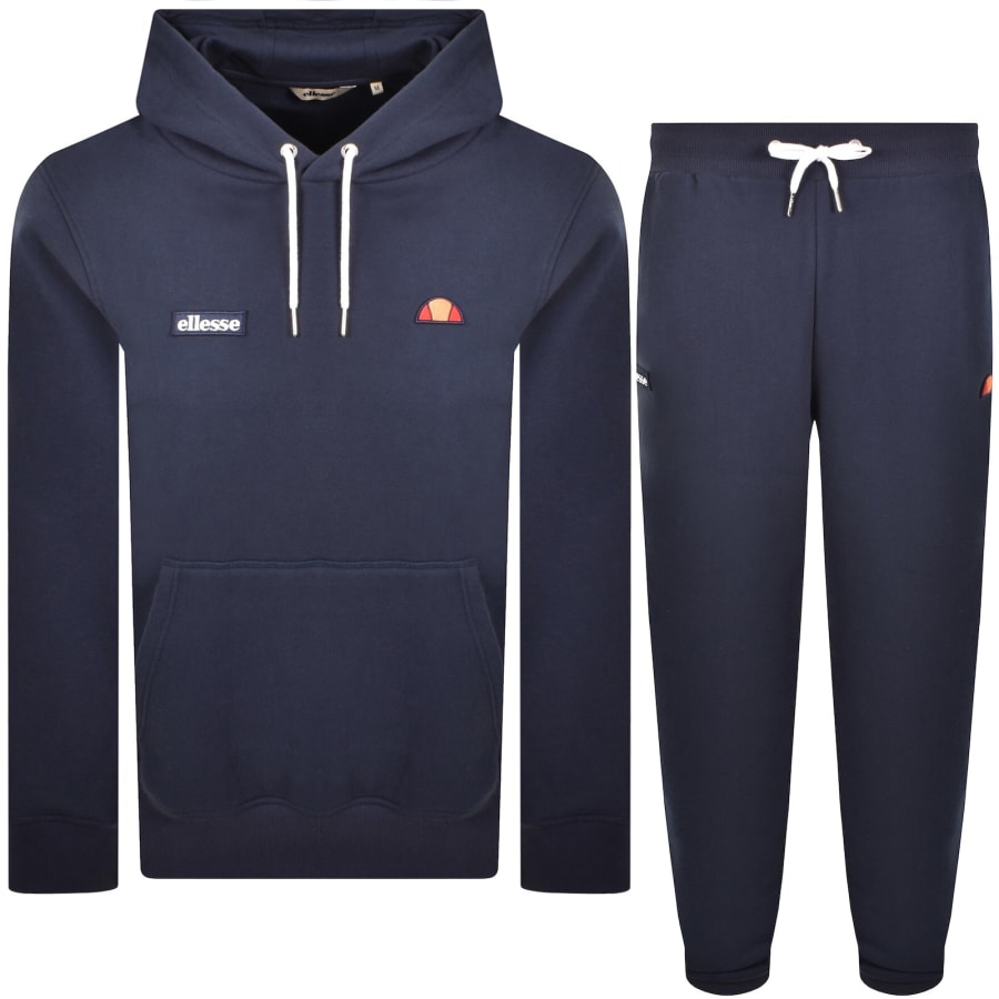Image number 1 for Ellesse Traccota Oh Hooded Tracksuit Navy
