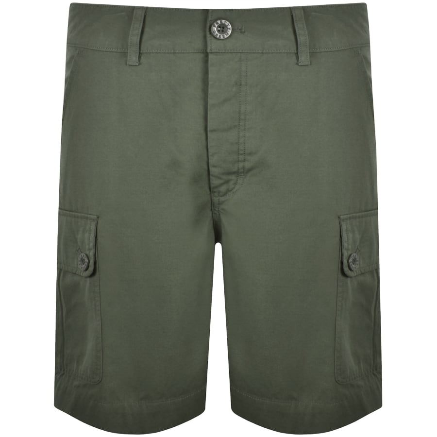Image number 1 for Pretty Green Bostall Cargo Shorts Dark Green