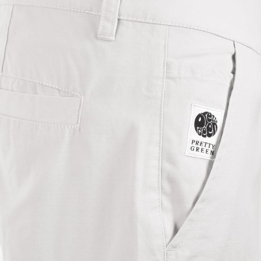 Image number 3 for Pretty Grey Bostall Cargo Shorts Stone Grey