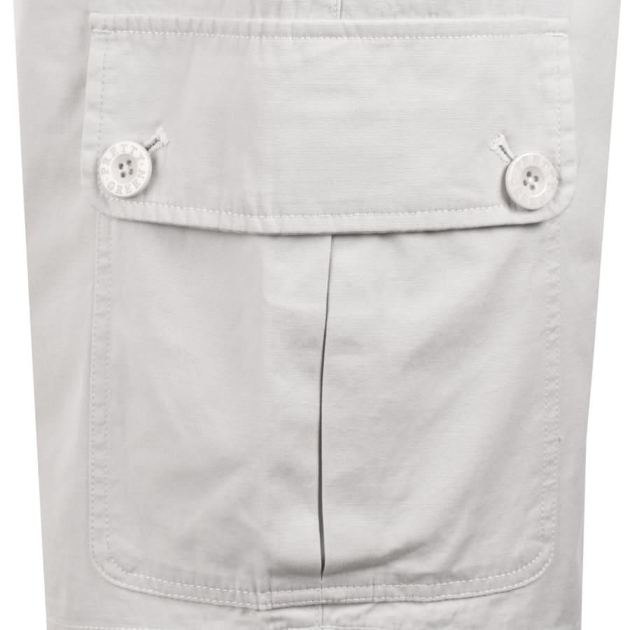 Image number 4 for Pretty Green Bostall Cargo Shorts Stone Grey