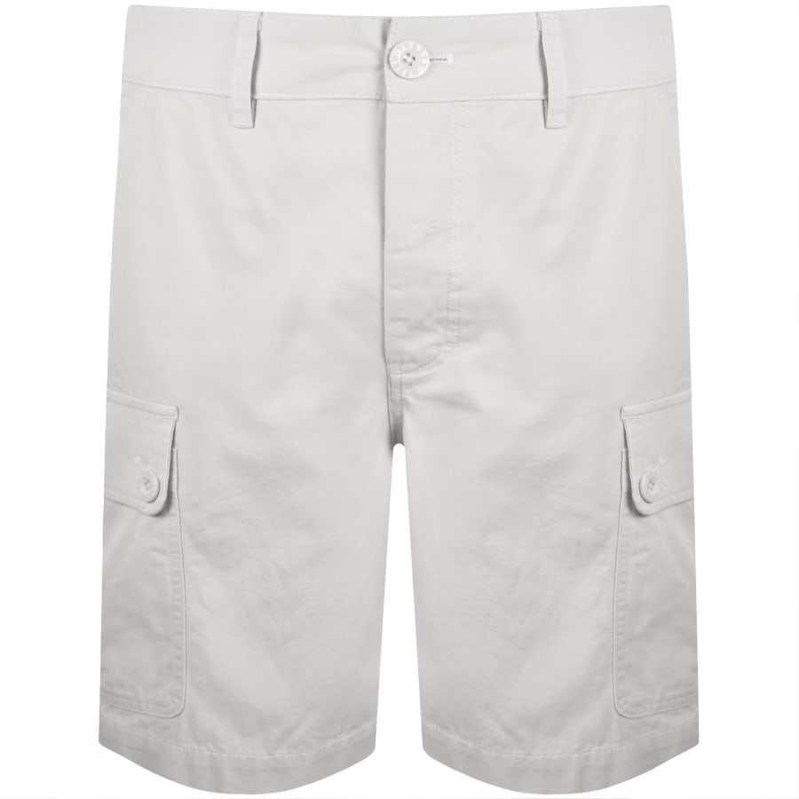 Image number 1 for Pretty Grey Bostall Cargo Shorts Stone Grey