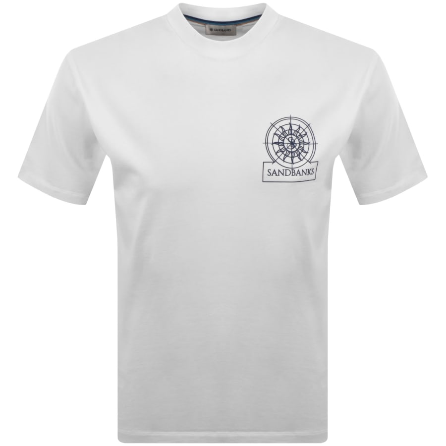 Image number 2 for Sandbanks Sonar Logo T Shirt White