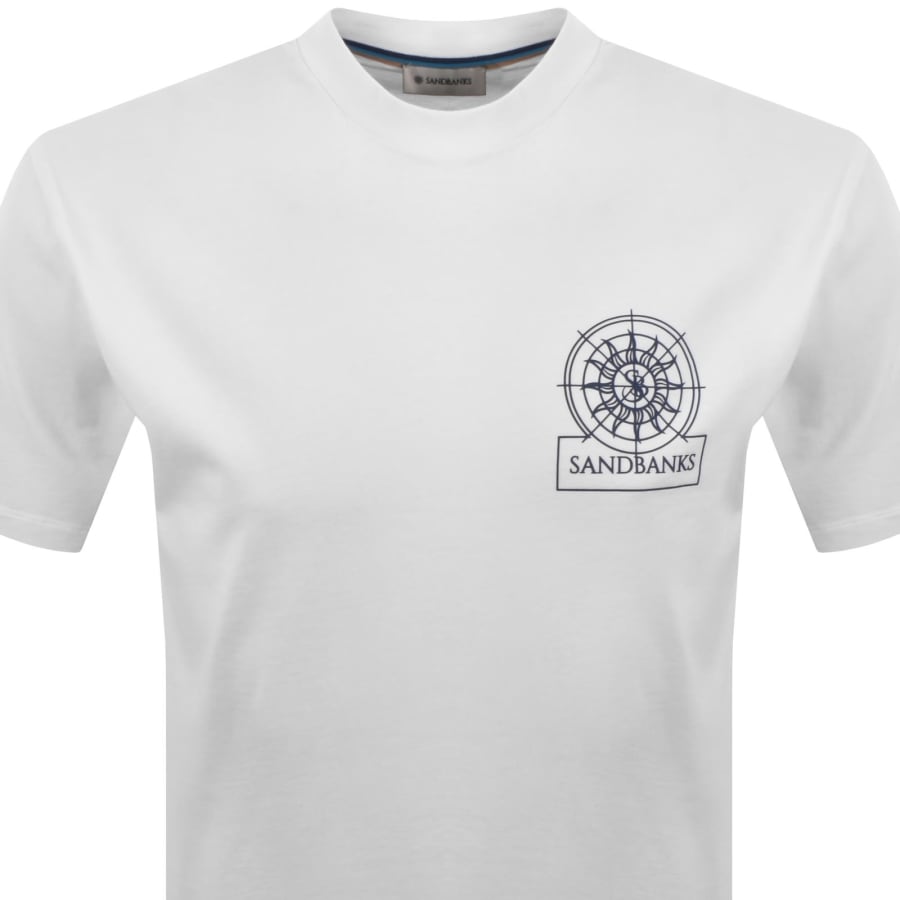 Image number 3 for Sandbanks Sonar Logo T Shirt White